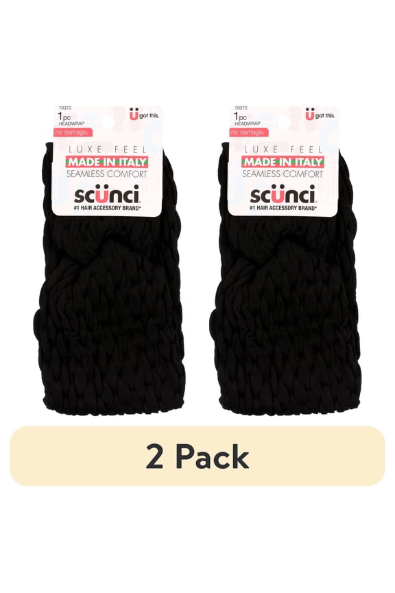 (2 pack) Scunci Wide Twist Headwrap