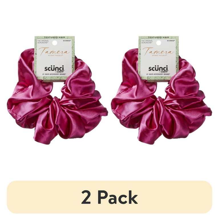 2 pack) Scunci x Tamera Mowry Housley Jumbo Satin Scrunchie
