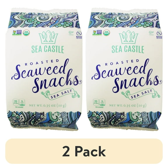 (2 pack) Sea Castle Roasted Seaweed Snacks .35oz