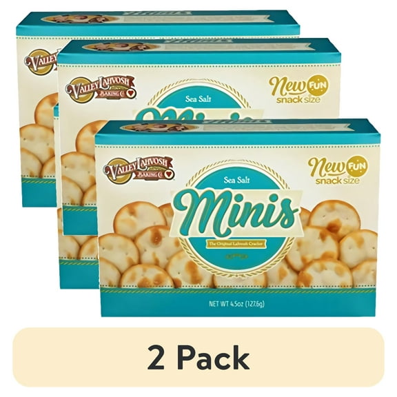(2 pack) Sea Salt Minis Crackers by Valley Lahvosh | 4.5 oz | Pack of 2