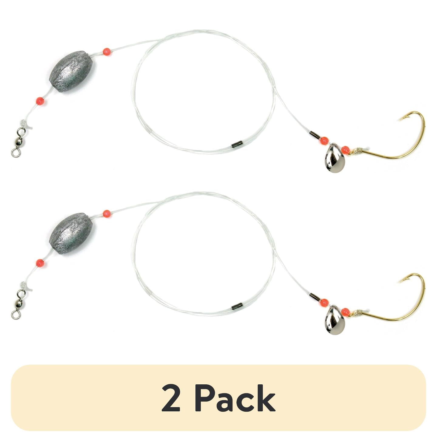 (2 pack) Sea Striker F4 Series Flounder Rig with 3/4 oz. Egg Sinker and Nickel Spinner Blade