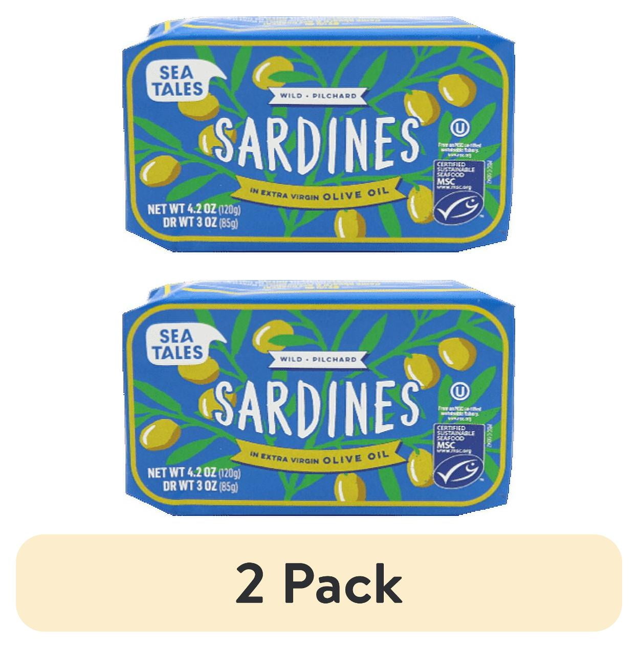 (2 pack) Sea Tales MSC Wild Caught Sardines in Extra Virgin Olive Oil (HW)