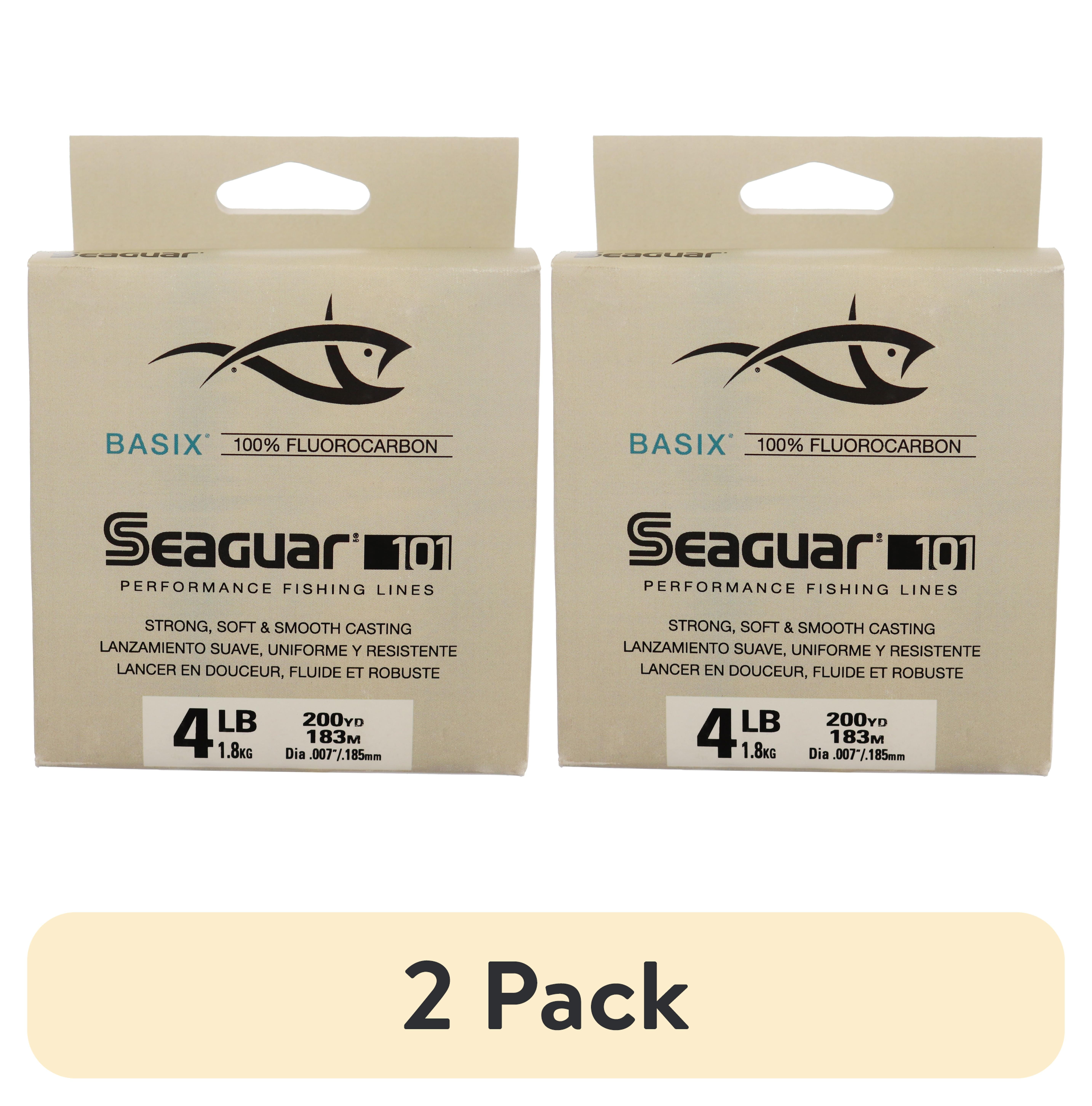 (2 pack) Seaguar 101 BasiX 100% Fluorocarbon Fishing Line 4lbs, 200yds Break Strength/Length - 04BSX200