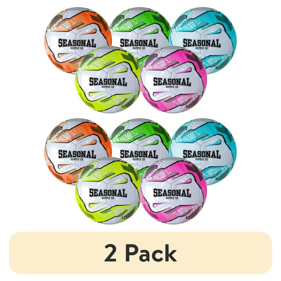 (2 pack) Seasonal Supply Co. Competitor Soccer Ball Assorted Colors