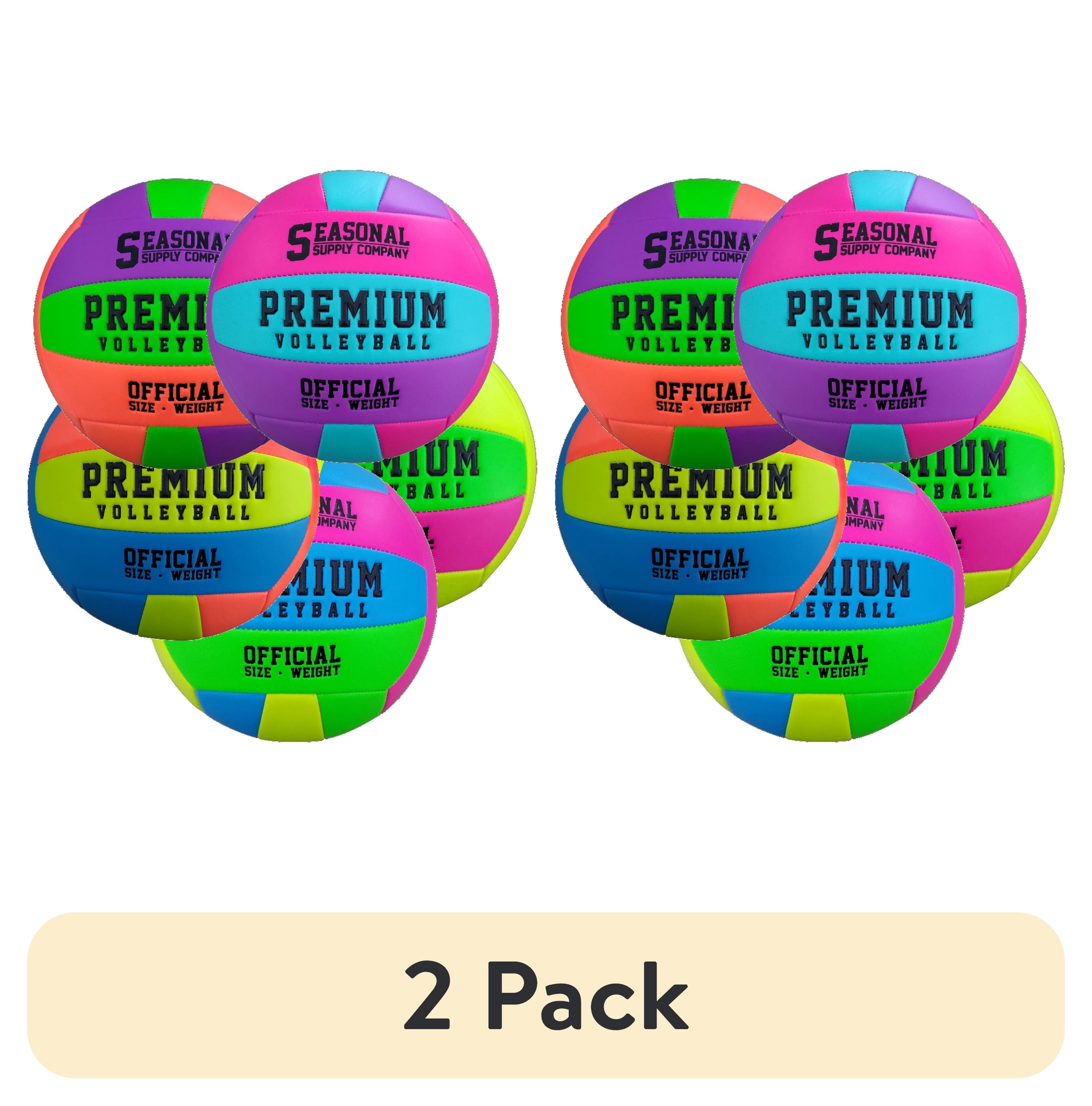 (2 pack) Seasonal Supply Co. Premium Volleyball Official Size/Weight Assorted Colors