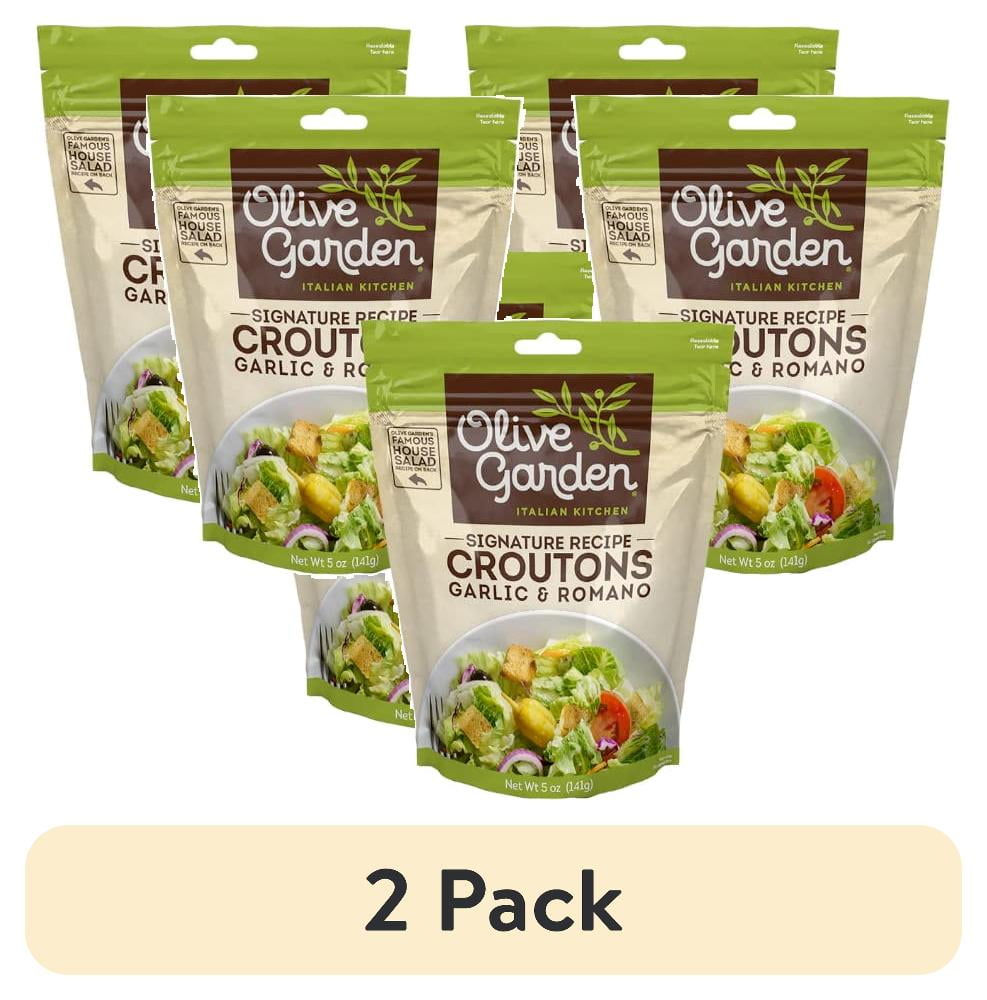 (2 pack) Seasoned Croutons, Garlic  Romano, 5 Ounce Bag (Pack of 3)