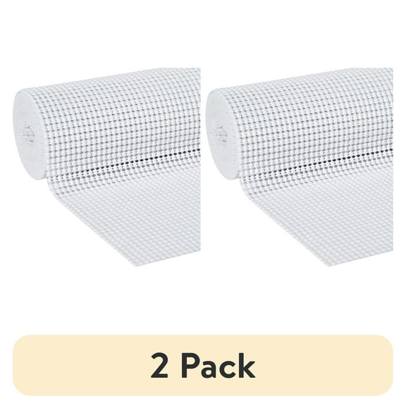 (2 pack) Select Grip EasyLiner Non-Adhesive Shelf Liner, White, 12 in. x 10 ft.