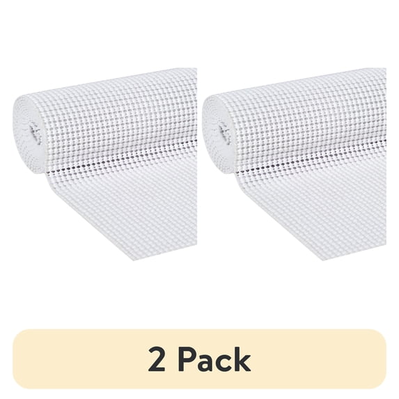 (2 pack) Select Grip EasyLiner Non-Adhesive Shelf Liner, White, 20 in. x 6 ft.