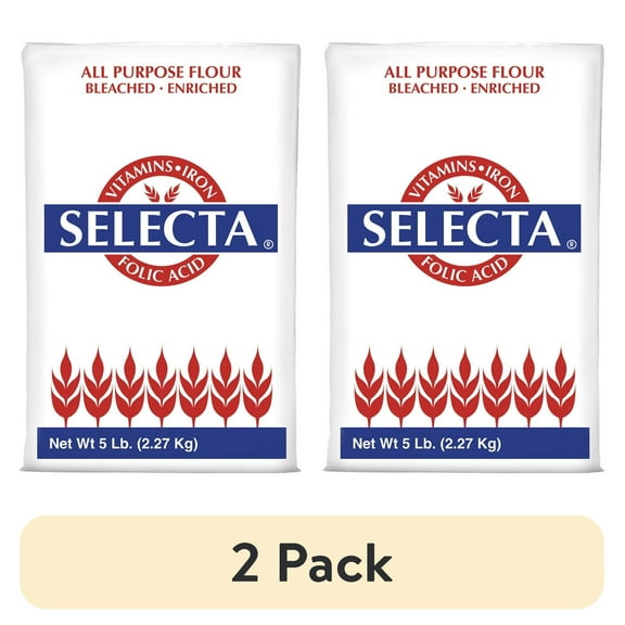 (2 pack) Selecta All Purpose Enriched Wheat Flour, 5 lbs.