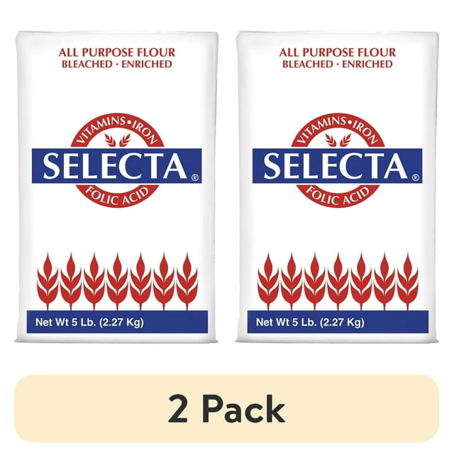 (2 pack) Selecta All Purpose Enriched Wheat Flour, 5 lbs.