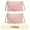 thumbnail image 1 of (2 pack) Sendefn Leather Wristlet Clutch Small Women Crossbody Shoulder Bag Wallet Purses RIFD Card Slots, 1 of 8