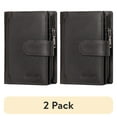 thumbnail image 1 of (2 pack) Sendefn Men's Wallet Genuine Leather Wallets for Men RFID Blocking Card Holder with Zipper Coin Purse, 1 of 8