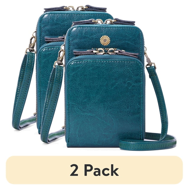 (2 pack) Sendefn Small Crossbody cell Phone Purse for women,RFID Blocking Mini Shoulder Handbag Leather Wallet with Credit Card Slots