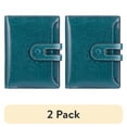 thumbnail image 1 of (2 pack) Sendefn Small Womens Wallet RFID Blocking Bifold Genuine Leather Purse with Zipper Coin Pocket ID Window, 1 of 9