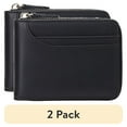thumbnail image 1 of (2 pack) Sendefn Wallets for Men Leather Front Pocket Wallet RFID Zip Bifold Credit Card Holder, 1 of 8
