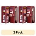 thumbnail image 1 of (2 pack) Sendefn Wallets for Women Genuine Leather Credit Card Holder with RFID Blocking Large Capacity Wristlet, 1 of 8