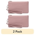 thumbnail image 1 of (2 pack) Sendefn Women's Wristlet Clutch Slim Leather Wallet RFID Blocking Handbag, 1 of 8