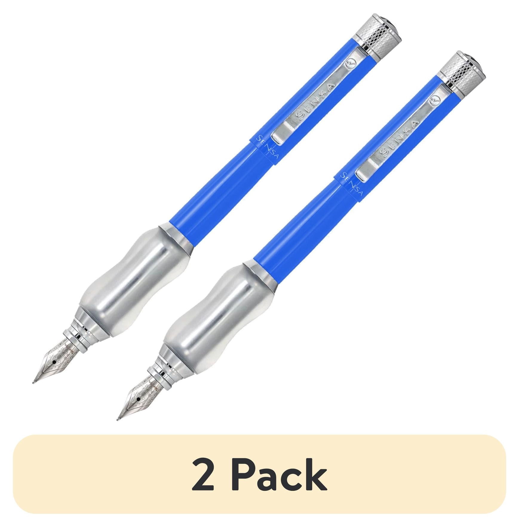 (2 pack) Sensa Classic Medium Nib Fountain Pen, 2020 Limited Edition Color of the Year, Classic Blue
