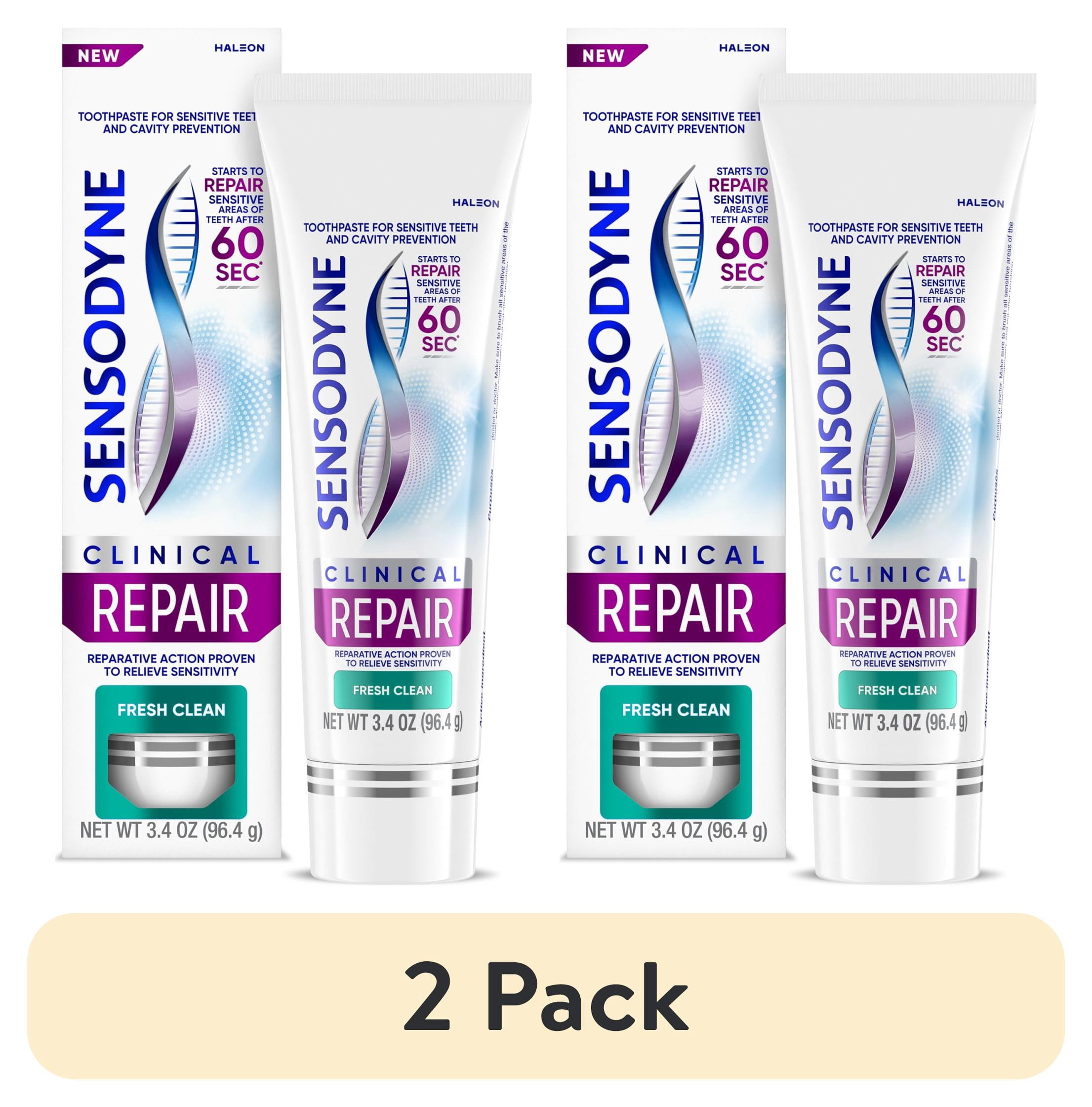 (2 pack) Sensodyne Clinical Repair Fresh Clean Toothpaste for Sensitive Teeth, 3.4 Oz
