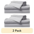 thumbnail interactive-video image 1 of (2 pack) Serta So Soft 3-Piece Light Gray Sheet Set, Twin, 1 of 8