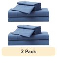 thumbnail image 1 of (2 pack) Serta So Soft 4-Piece Navy Sheet Set, King, 1 of 7