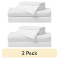 thumbnail image 1 of (2 pack) Serta So Soft 4-Piece White Sheet Set, Full, 1 of 7