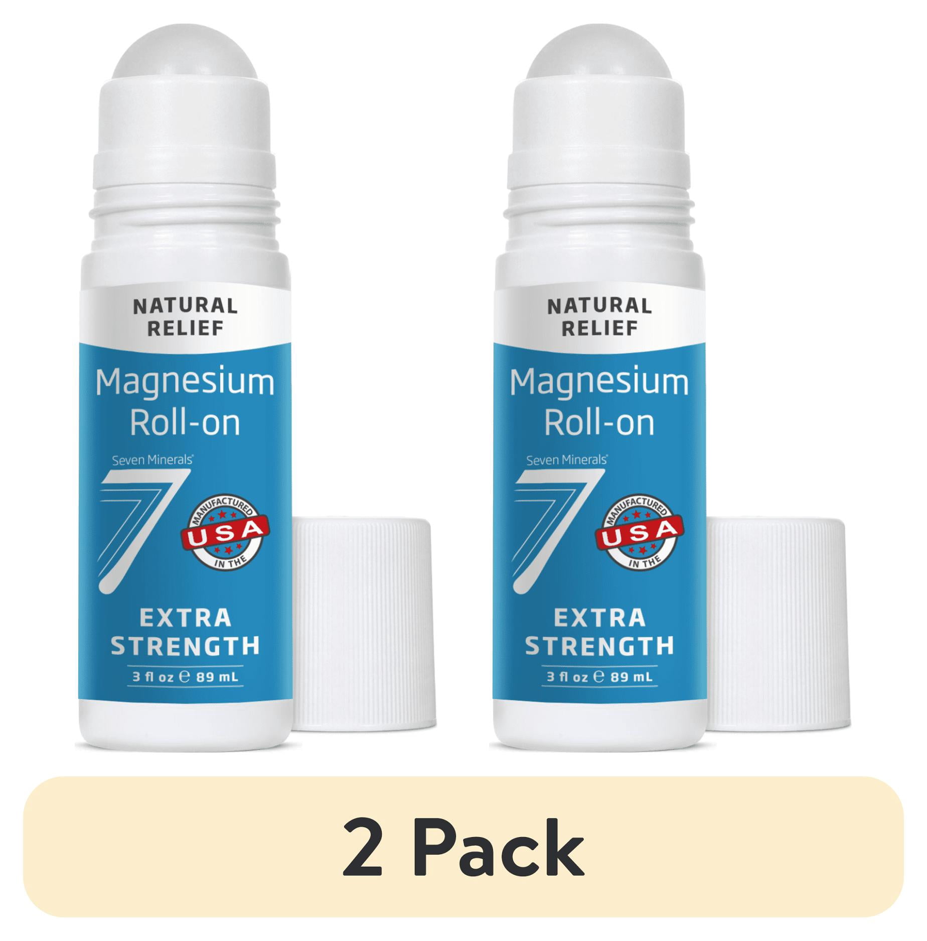 (2 pack) Seven Minerals Natural Relief Magnesium Roll-on Extra Strength 3 fl oz