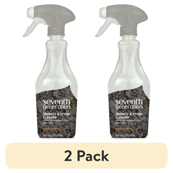 (2 pack) Seventh Generation Granite & Stone Cleaner Mandarin Orange 18 oz