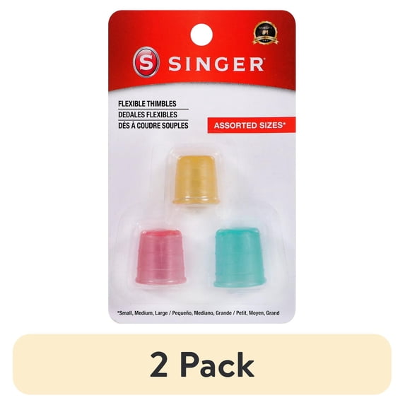 (2 pack) Sew Cute Fle X Ible Thimbles - 3/Pkg