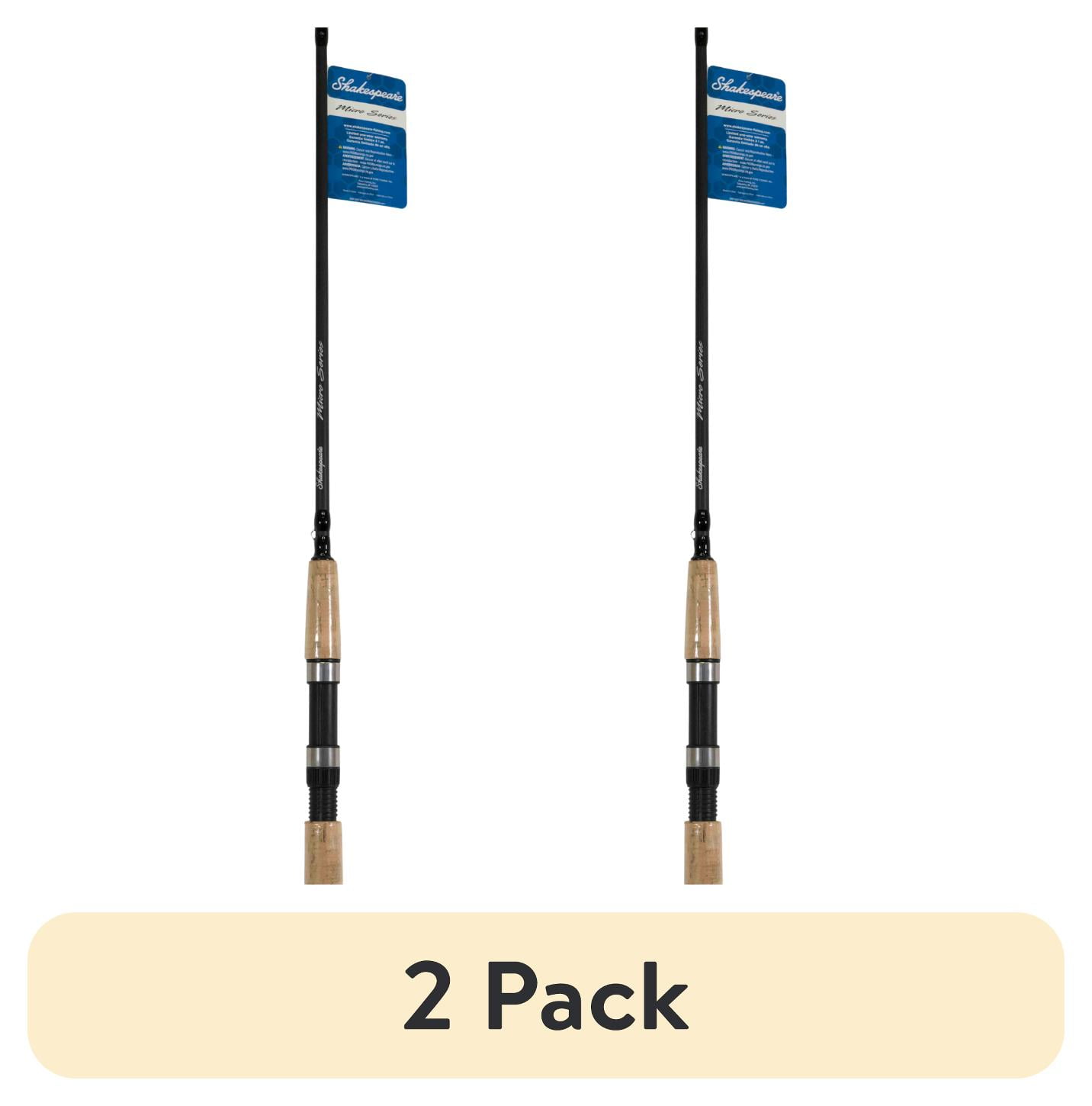 (2 pack) Shakespeare Micro Spin Fishing Rod, 7' Light