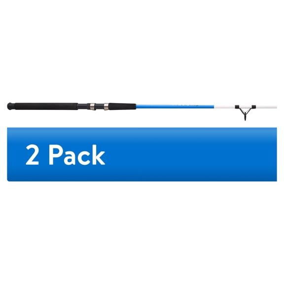 (2 pack) Shakespeare Tiger Spin Fishing Rod, 7' Medium