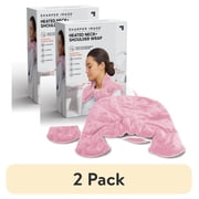 (2 pack) Sharper Image® Hot & Cold Neck & Shoulder Wrap for Soothing Muscle Pain and Tension, 100% Natural Lavender & Herb Spa Blend, Pink