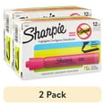 thumbnail image 1 of (2 pack) Sharpie Tank Style Highlighters, Chisel Tip, Assorted, 12 Count, 1 of 8