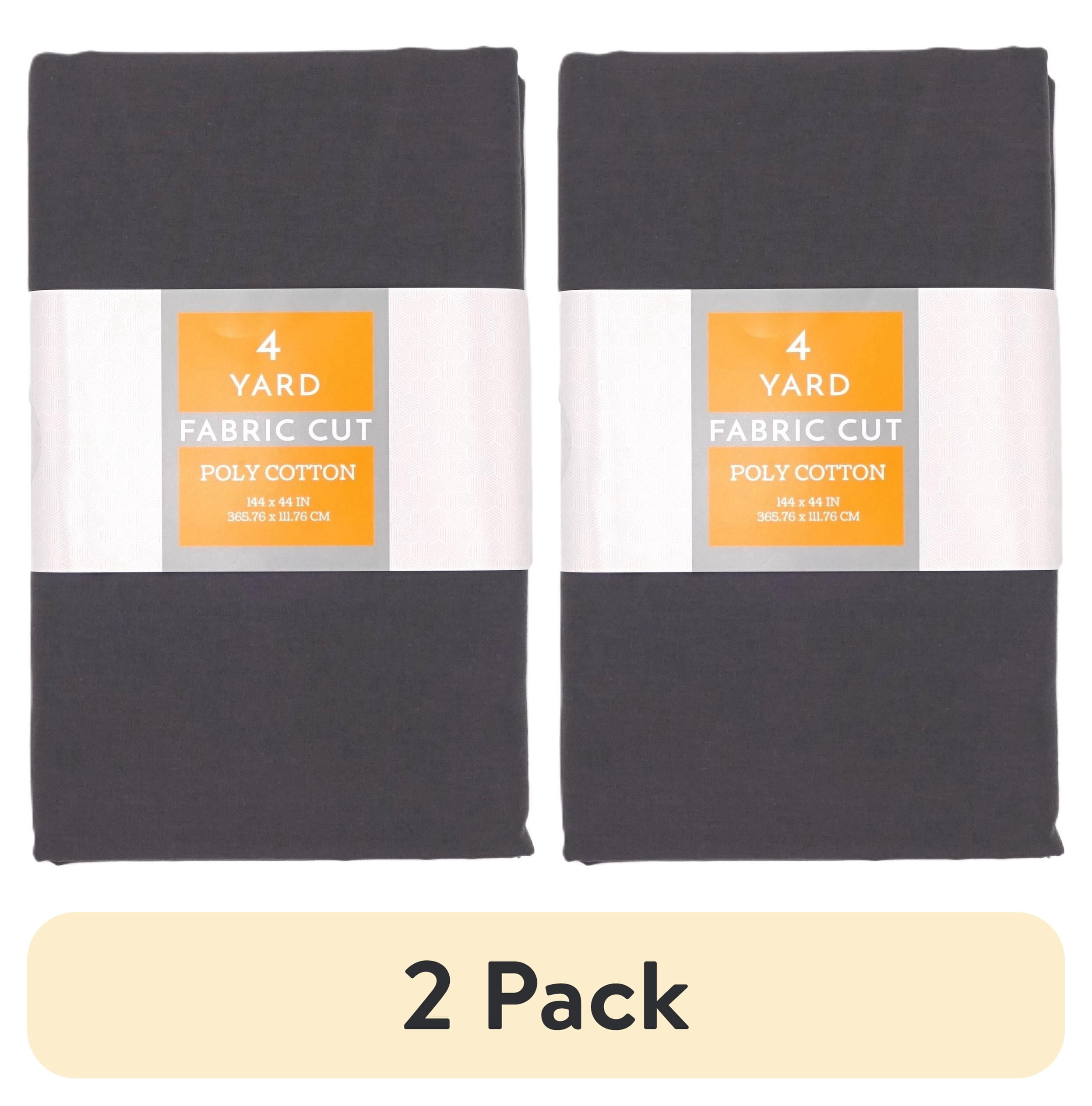 (2 pack) Shason Textile 4 Yard Cut Poly Cotton Fabric, Dark Grey, 44" Wide for Craft & Quilting Projects