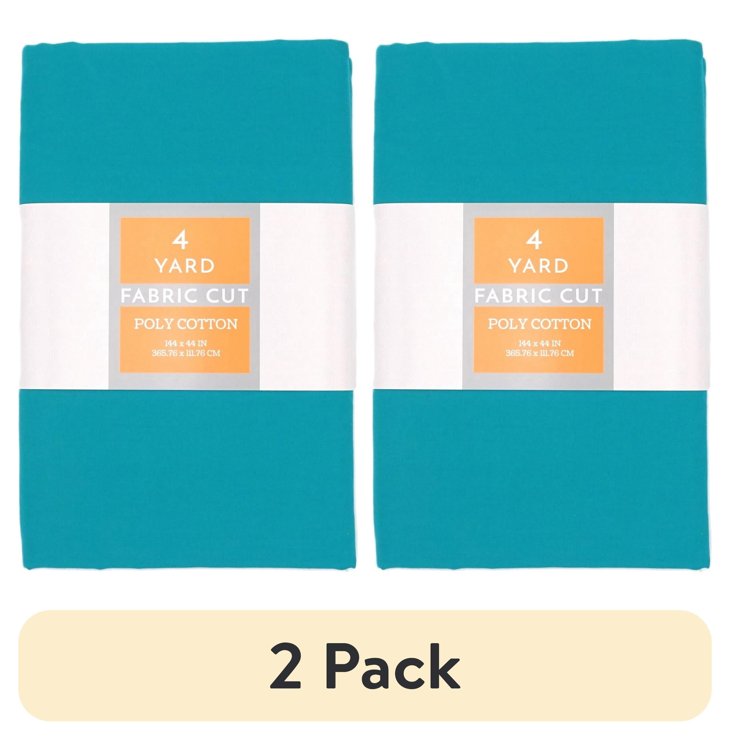 (2 pack) Shason Textile 4 Yard Cut Poly Cotton Fabric, Teal, 44" Wide for Craft & Quilting Projects