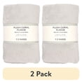 thumbnail image 1 of (2 pack) Shason Textile 1.5 Yard Cut Plush Coral Fleece Fabric, Light Gray, 54" Wide for Sewing & Crafts, 1 of 16