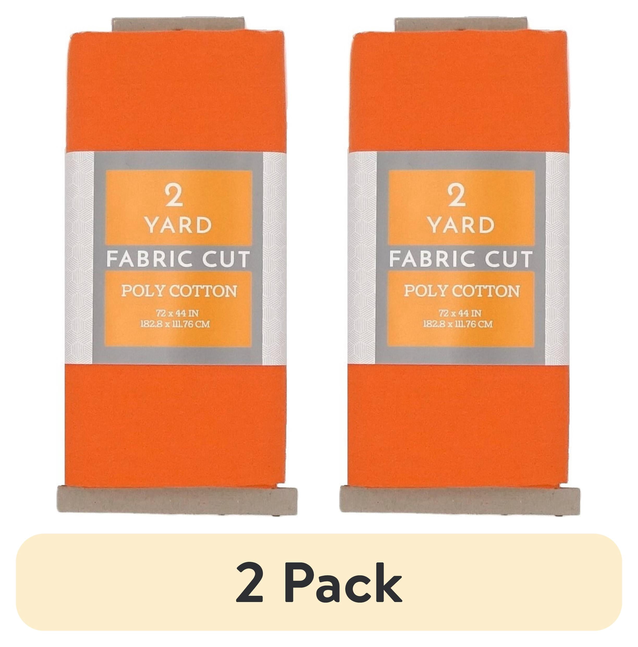 (2 pack) Shason Textile 2 Yard Cut Poly Cotton Fabric, Carrot, 44" Wide for Craft & Quilting Projects