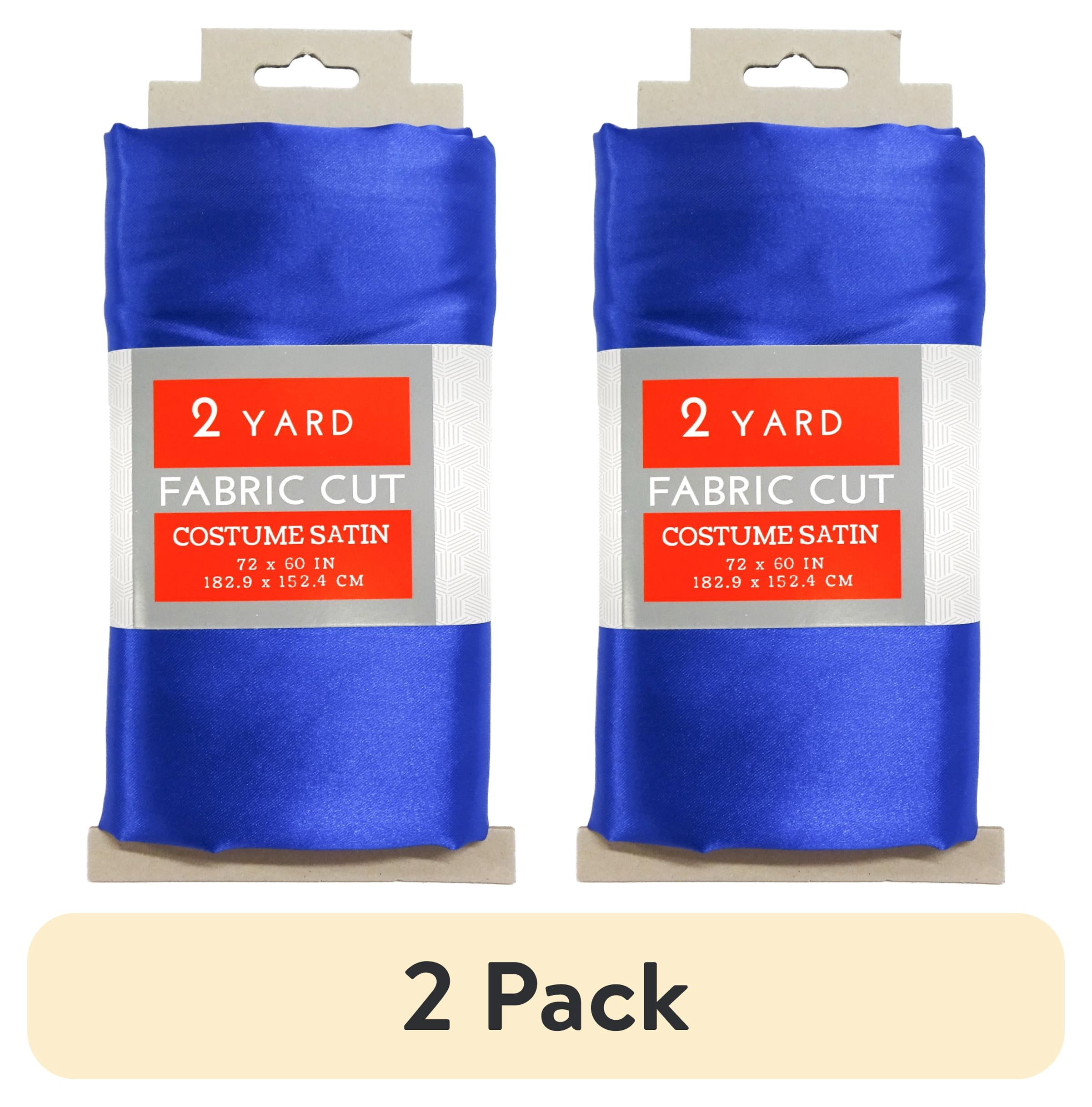 (2 pack) (2 pack) Shason Textile Special Occasion Costume Satin 2 Yards Precut Fabric, Royal