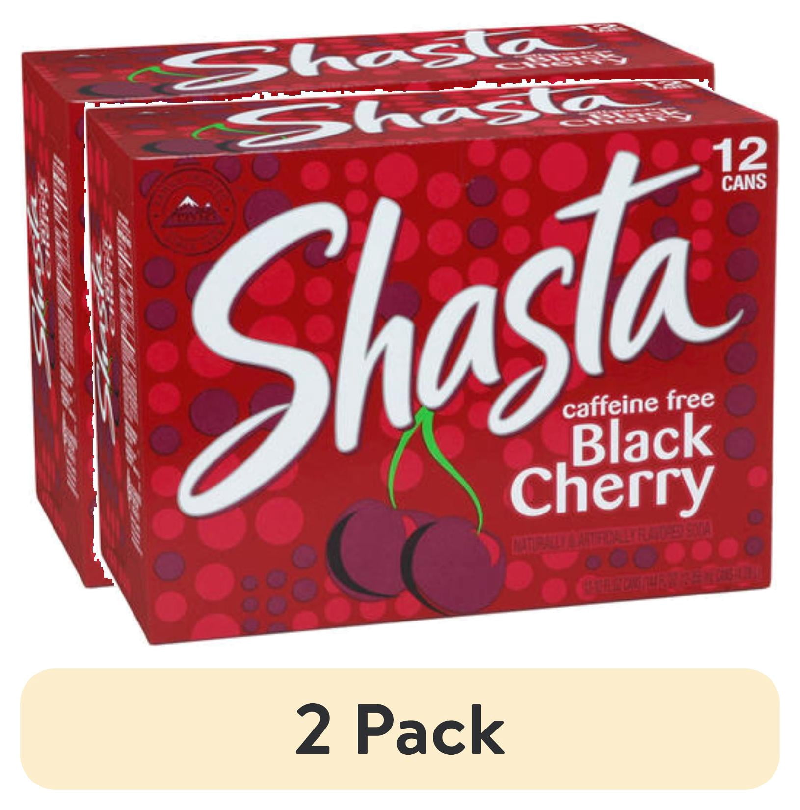 (2 pack) Shasta Black Cherry Soda Cans, 12-Oz, Quantity of 12