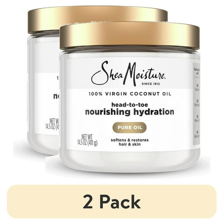 (2 pack) SheaMoisture 100% Extra Virgin Coconut Oil Nourishing Hydration, 14.5 oz