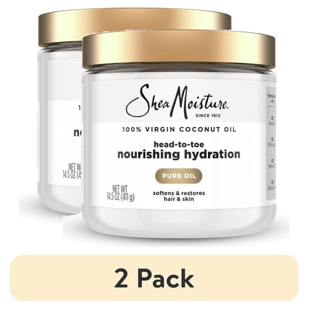 (2 pack) Shea Moisture Nourishing Hydration Extra Virgin Coconut Oil Hair and Skin Lotion, 15 oz