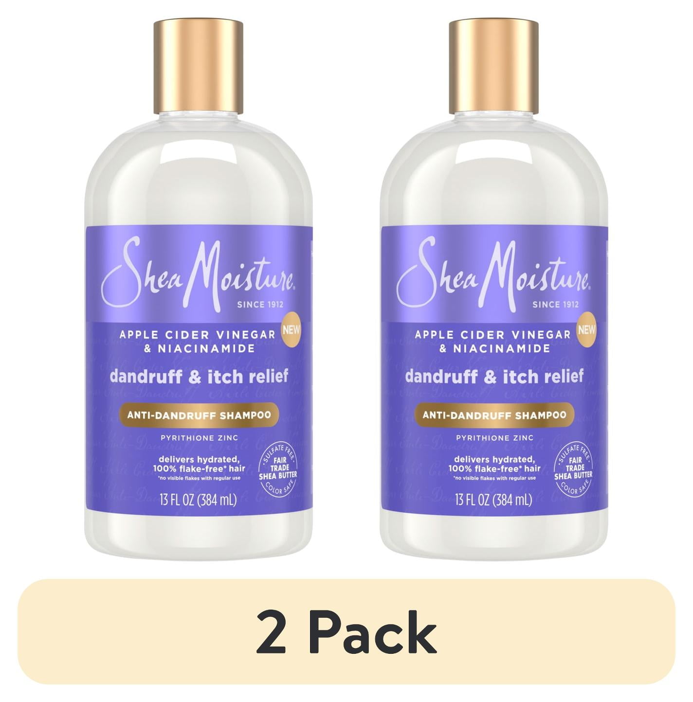 (2 pack) SheaMoisture Anti-Dandruff Shampoo Apple Cider Vinegar & Salicylic Acid, 13 fl oz