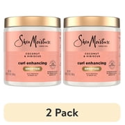 2 pack SheaMoisture Curl Enhancing Smoothie Hair Cream for Thick, Curly Hair Coconut and Hibiscus Sulfate Free and Paraben Free Curl Cream, 20 oz