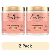 2 pack SheaMoisture Curl Enhancing Smoothie Hair Cream for Thick, Curly Hair Coconut and Hibiscus Sulfate Free and Paraben Free Curl Cream, 20 oz