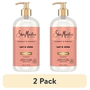 2 pack SheaMoisture Curl & Shine Conditioner For Thick Curly Hair Coconut & Hibiscus To Moisturize & Soften, 24 fl oz