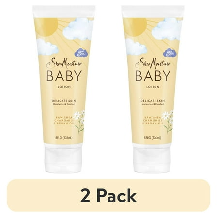 (2 pack) SheaMoisture Moisturizing Baby Lotion Raw Shea, Chamomile and Argan Oil, 8 oz
