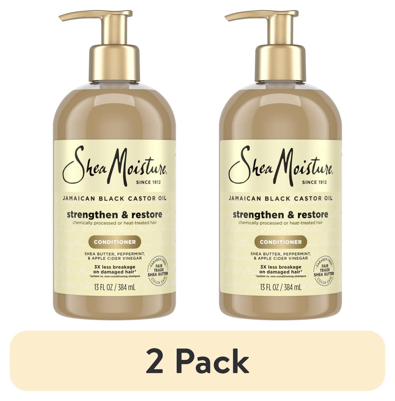 (2 pack) SheaMoisture Conditioner 100% Pure Jamaican Black Castor Oil, 13 oz