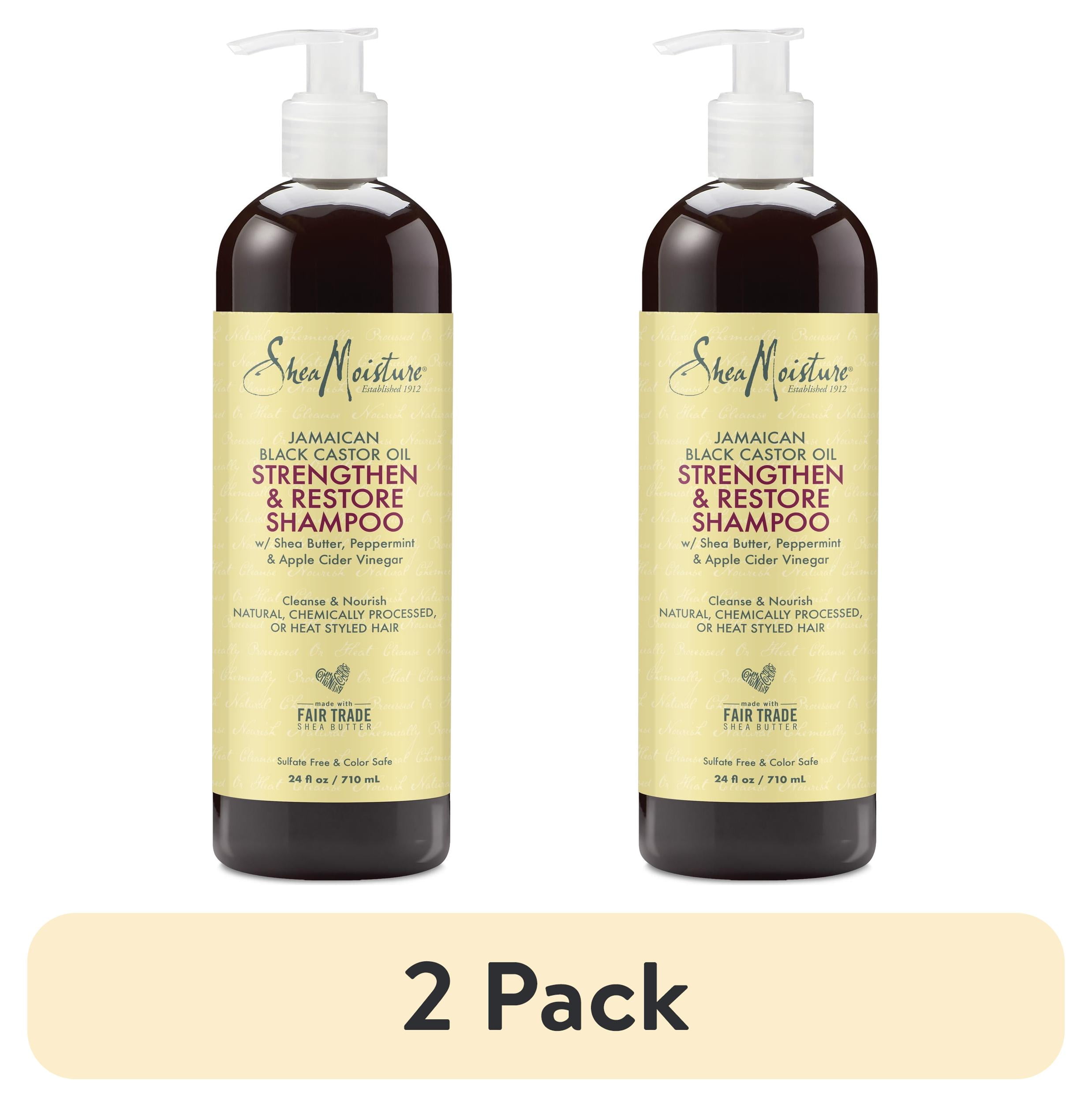 2 pack) SheaMoisture Strengthen and Restore Daily Shampoo 2 pack) SheaMoisture Strengthen and Restore Daily Shampoo