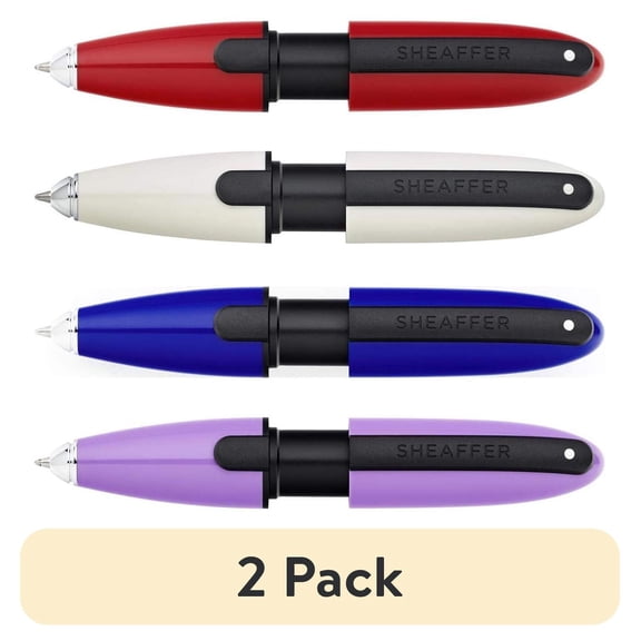 (2 pack) Sheaffer Ion Gel Rollerball Pen - Purple, Red, White and Blue Set, 4-Count