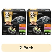 2 pack Sheba Perfect Portions Variety Pack Cuts In Gravy Cat Food, 2.6 Oz Twin-Pack Trays 24 Count